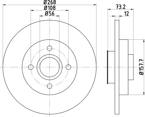 HELLA PAGID 8DD 355 123-261 - Kočioni disk www.parts5.com