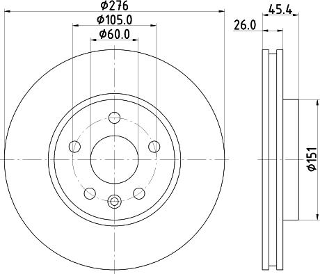 HELLA PAGID 8DD 355 122-841 - Disc frana www.parts5.com