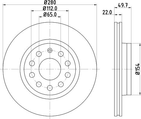 HELLA PAGID 8DD 355 127-991 - Тормозной диск www.parts5.com