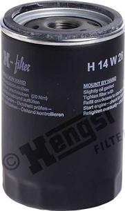 Hengst Filter H14W26 - Oil Filter www.parts5.com