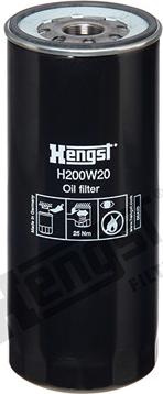 Hengst Filter H200W20 - Oil Filter parts5.com