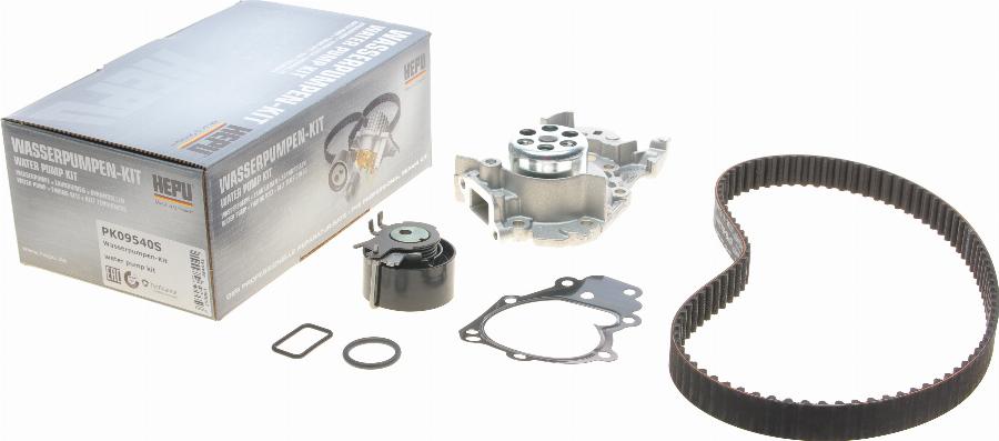 Hepu PK09540S - Водяной насос + комплект зубчатого ремня www.parts5.com