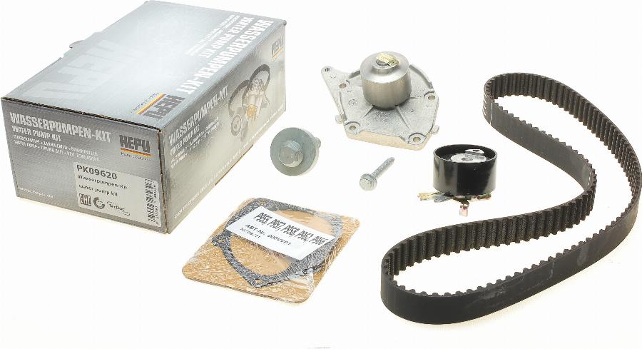 Hepu PK09620 - Водяной насос + комплект зубчатого ремня www.parts5.com