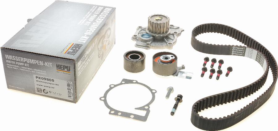 Hepu PK09800 - Set pompa apa + curea dintata www.parts5.com