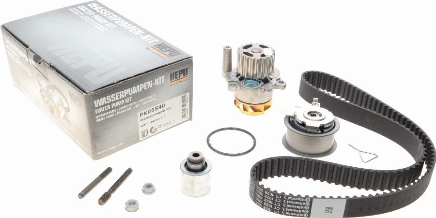 Hepu PK05540 - Pompa wodna + zestaw paska rozrządu www.parts5.com