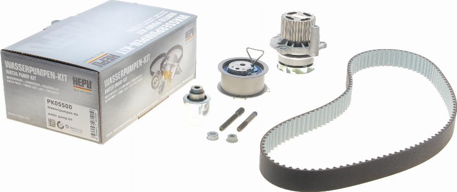 Hepu PK05500 - Bomba de agua + kit correa distribución www.parts5.com