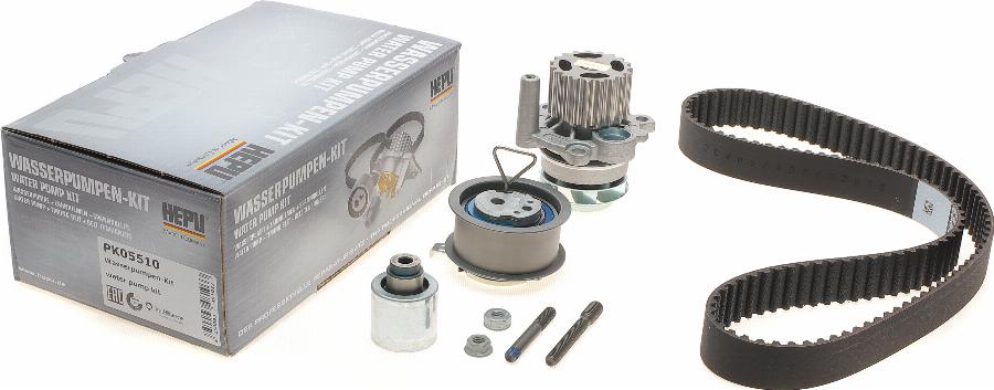 Hepu PK05510 - Bomba de agua + kit correa distribución www.parts5.com