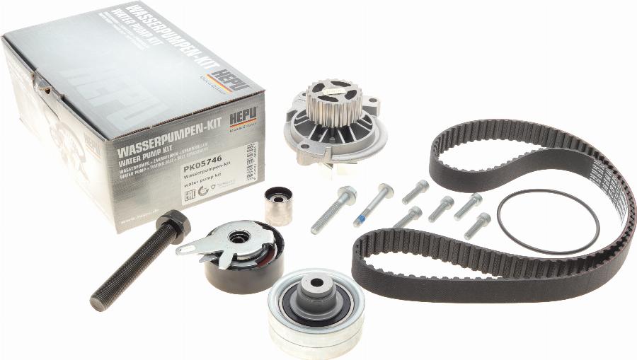 Hepu PK05746 - Bomba de agua + kit correa distribución www.parts5.com