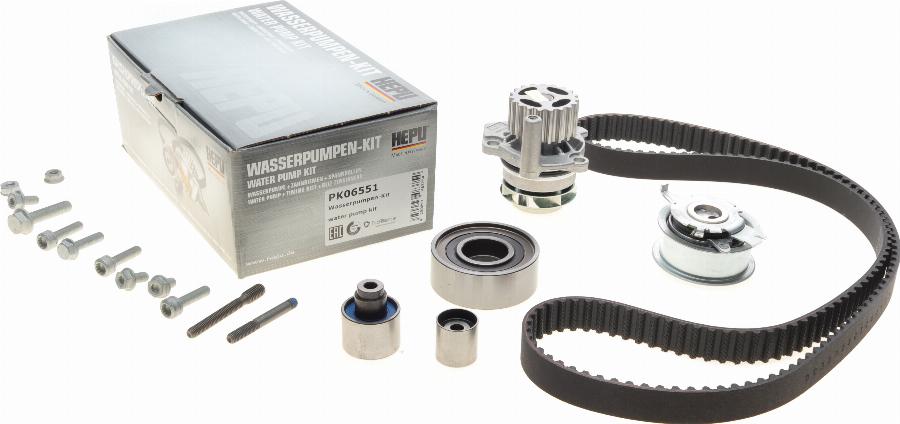 Hepu PK06551 - Su pompası + Triger kayışı seti www.parts5.com