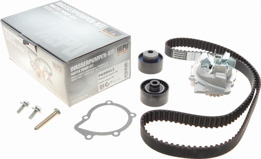 Hepu PK08412 - Bomba de agua + kit correa distribución www.parts5.com