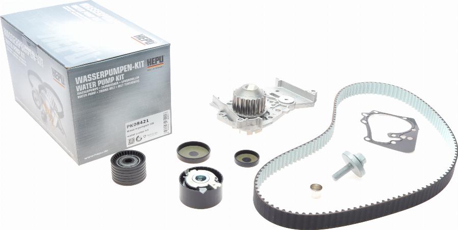 Hepu PK08421 - Pumpa za vodu + komplet zupčastog kaiša www.parts5.com