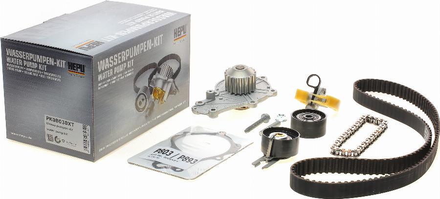 Hepu PK08030XT - Bomba de agua + kit correa distribución www.parts5.com