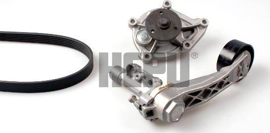 Hepu PK08100 - Water Pump + V-Ribbed Belt Set parts5.com