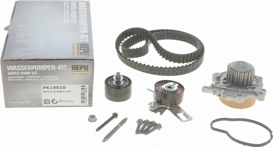 Hepu PK19010 - Pumpa za vodu + komplet zupčastog remena www.parts5.com