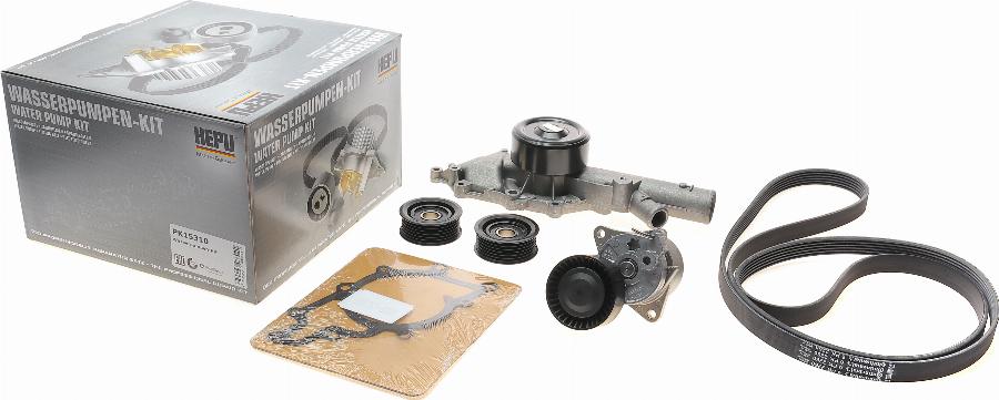 Hepu PK15310 - Vízszivattyú + bordásszíjkészlet www.parts5.com