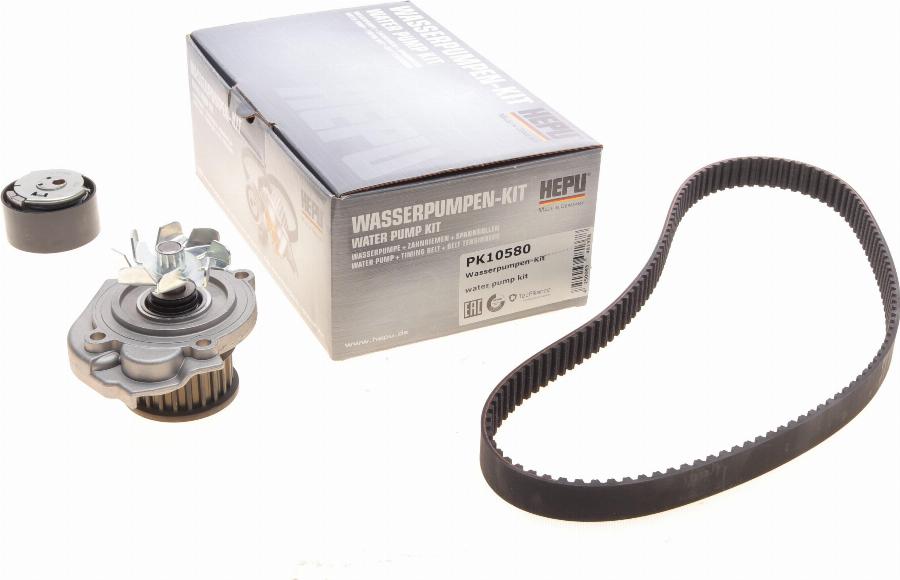 Hepu PK10580 - Pompe à eau + kit de courroie de distribution www.parts5.com