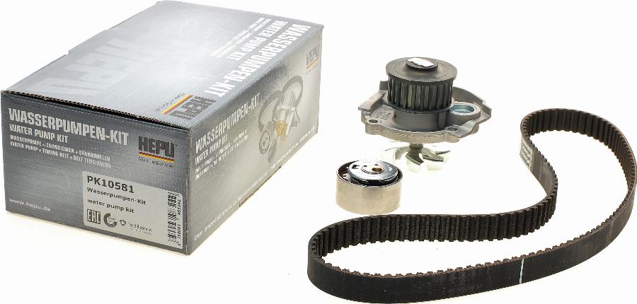 Hepu PK10581 - Vodní pumpa + sada ozubeného řemene www.parts5.com