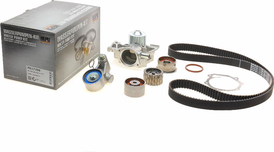 Hepu PK17200 - Pompe à eau + kit de courroie de distribution www.parts5.com