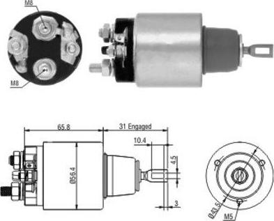 Hoffer 46146 - Solenoid Switch, starter parts5.com