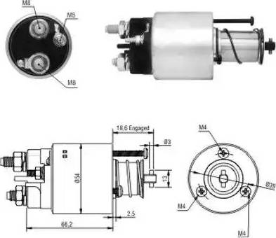 Hoffer 6646054 - Elektromagnetický spínač, startér www.parts5.com