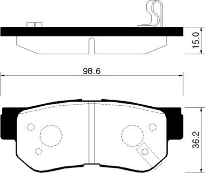 DJ Parts BP1128 - Komplet zavornih oblog, ploscne (kolutne) zavore www.parts5.com