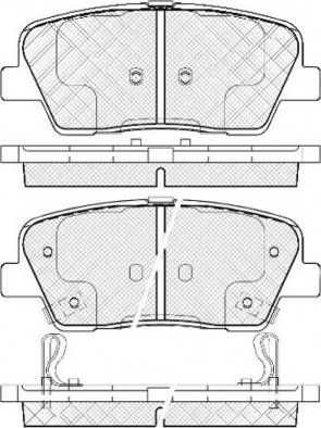 Hyundai 583022WA70 - Komplet zavornih oblog, ploscne (kolutne) zavore www.parts5.com