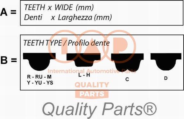 IAP QUALITY PARTS 128-10045 - Timing Belt www.parts5.com