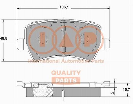 IAP QUALITY PARTS 704-14090X - Bremsbelagsatz, Scheibenbremse www.parts5.com