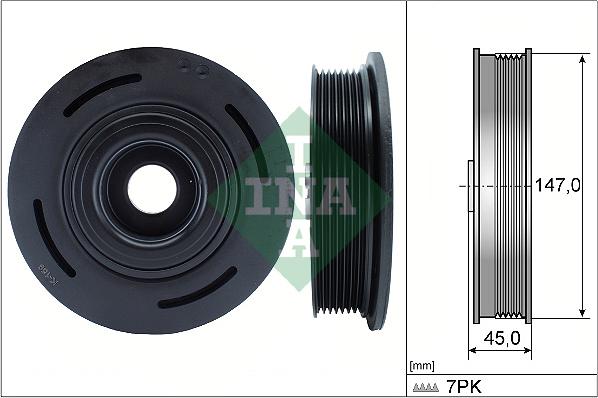 INA 544 0098 10 - Ремъчна шайба, колянов вал www.parts5.com