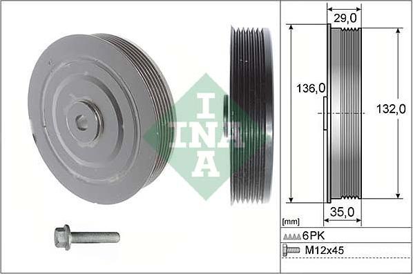 INA 544 0009 20 - Шкив коленчатого вала www.parts5.com