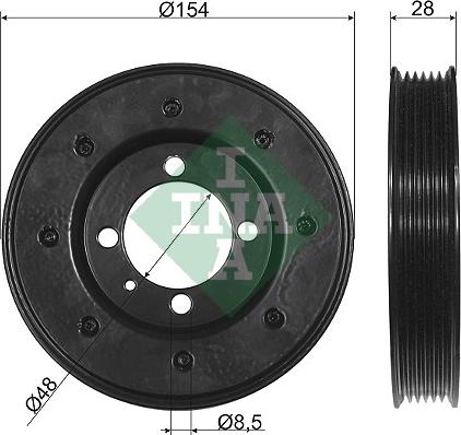 INA 544 0081 10 - Remenica kľukového hriadeľa www.parts5.com