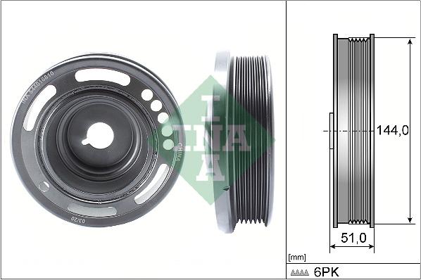 INA 544 0168 10 - Polea, cigüeñal www.parts5.com