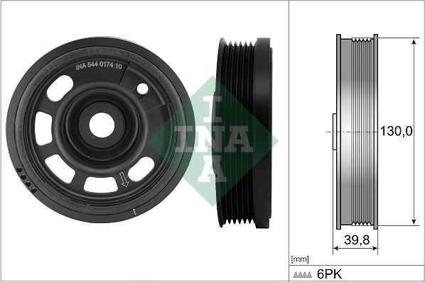 INA 544 0174 10 - Riemenscheibe, Kurbelwelle www.parts5.com