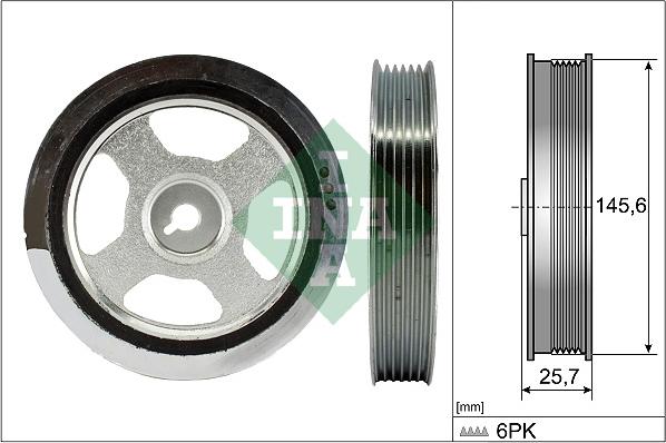 INA 544 0176 10 - Polea, cigüeñal www.parts5.com