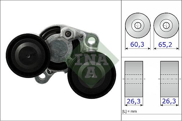 INA 534 0482 10 - Napenjalec jermena, rebrasti jermen www.parts5.com