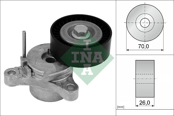 INA 534 0666 10 - Ремъчен обтегач, пистов ремък www.parts5.com