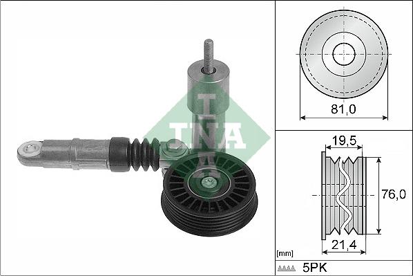 INA 534 0014 10 - Ремъчен обтегач, пистов ремък www.parts5.com