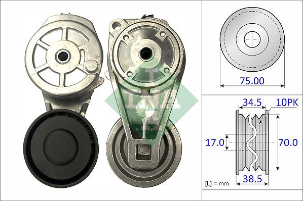 INA 534 0860 10 - Belt Tensioner, v-ribbed belt parts5.com