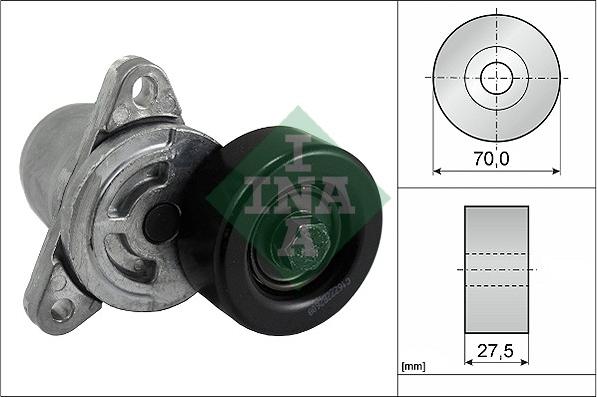 INA 534 0306 10 - Napenjalec jermena, rebrasti jermen www.parts5.com