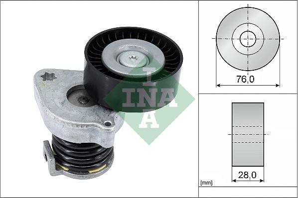 INA 534 0370 10 - Zatezač kaiša, klinasti rebrasti kaiš www.parts5.com