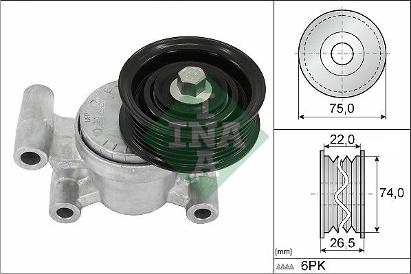 INA 534 0293 10 - Belt Tensioner, v-ribbed belt parts5.com