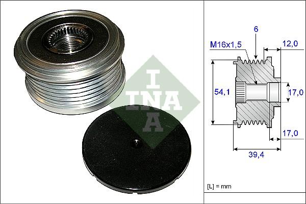 INA 535 0090 10 - Polea, alternador www.parts5.com