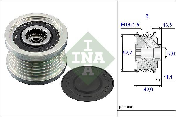 INA 535 0044 10 - Řemenice, generátor www.parts5.com