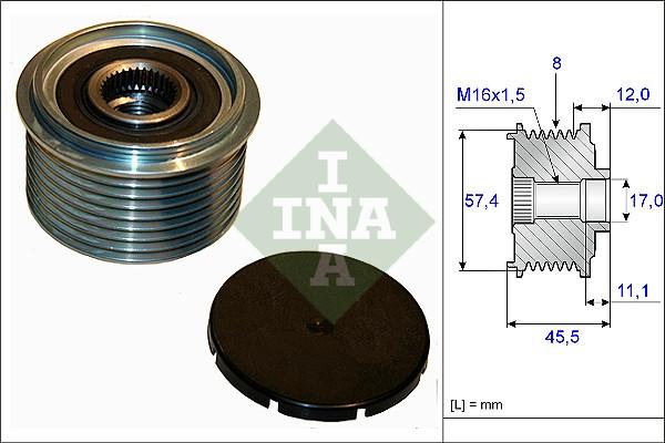 INA 535 0069 10 - Шкив генератора, муфта www.parts5.com