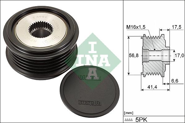 INA 535 0071 30 - Шкив генератора, муфта www.parts5.com