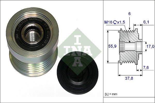 INA 535 0072 10 - Fulie, alternator www.parts5.com