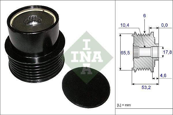 INA 535 0195 10 - Τροχαλία ιμάντα , γεννήτρια www.parts5.com