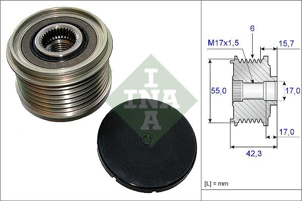 INA 535 0154 10 - Remenica, alternator www.parts5.com