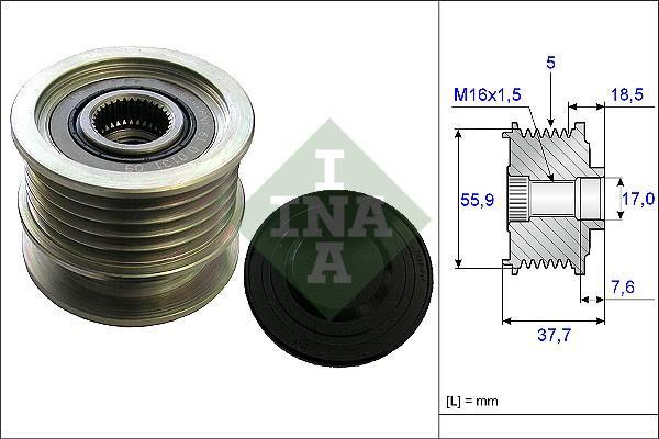 INA 535 0169 10 - Alternatör kasnağı www.parts5.com