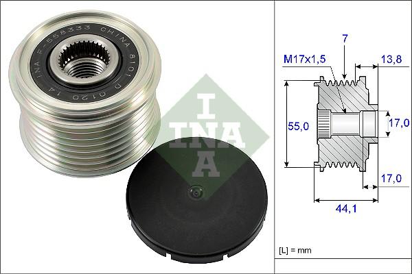 INA 535 0167 10 - Szíjtárcsa, generátor www.parts5.com